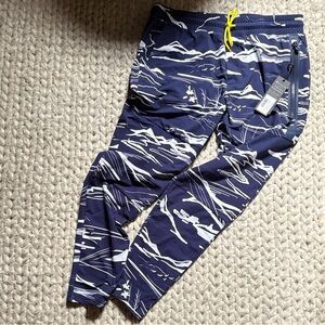 Greyson Navy and White Patterned Joggers